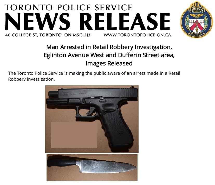 Toronto Police Hold Up Squad (@tpsholdup) on Twitter photo Outstanding job by Officers from <a href="/TPS13Div/">13 Division</a> responding to a knife-point retail robbery. Officers successfully deployed a Conducted Energy Weapon (CEW) and the suspect was safely taken into custody.
See media release: tps.ca/media-centre/n…
<a href="/TPSHoldUp/">Toronto Police Hold Up Squad</a> Outstanding job by Officers from <a href="/TPS13Div/">13 Division</a> responding to a knife-point retail robbery. Officers successfully deployed a Conducted Energy Weapon (CEW) and the suspect was safely taken into custody.
See media release: tps.ca/media-centre/n…
<a href="/TPSHoldUp/">Toronto Police Hold Up Squad</a>