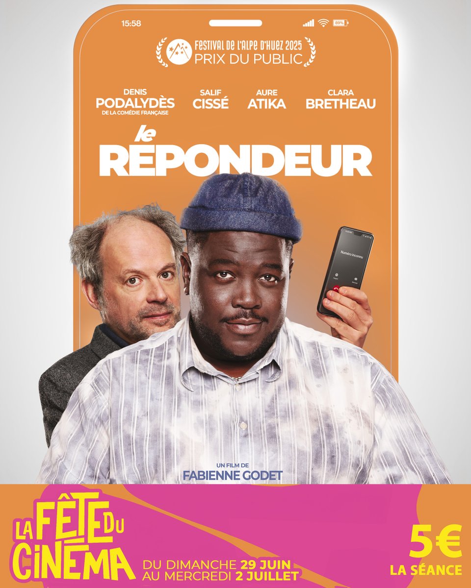 📞 Allô ? C’est La Fête du Cinéma !
🎬 #LeRépondeur est toujours à l’affiche : profitez du tarif réduit pour découvrir la comédie feel good de l’été.