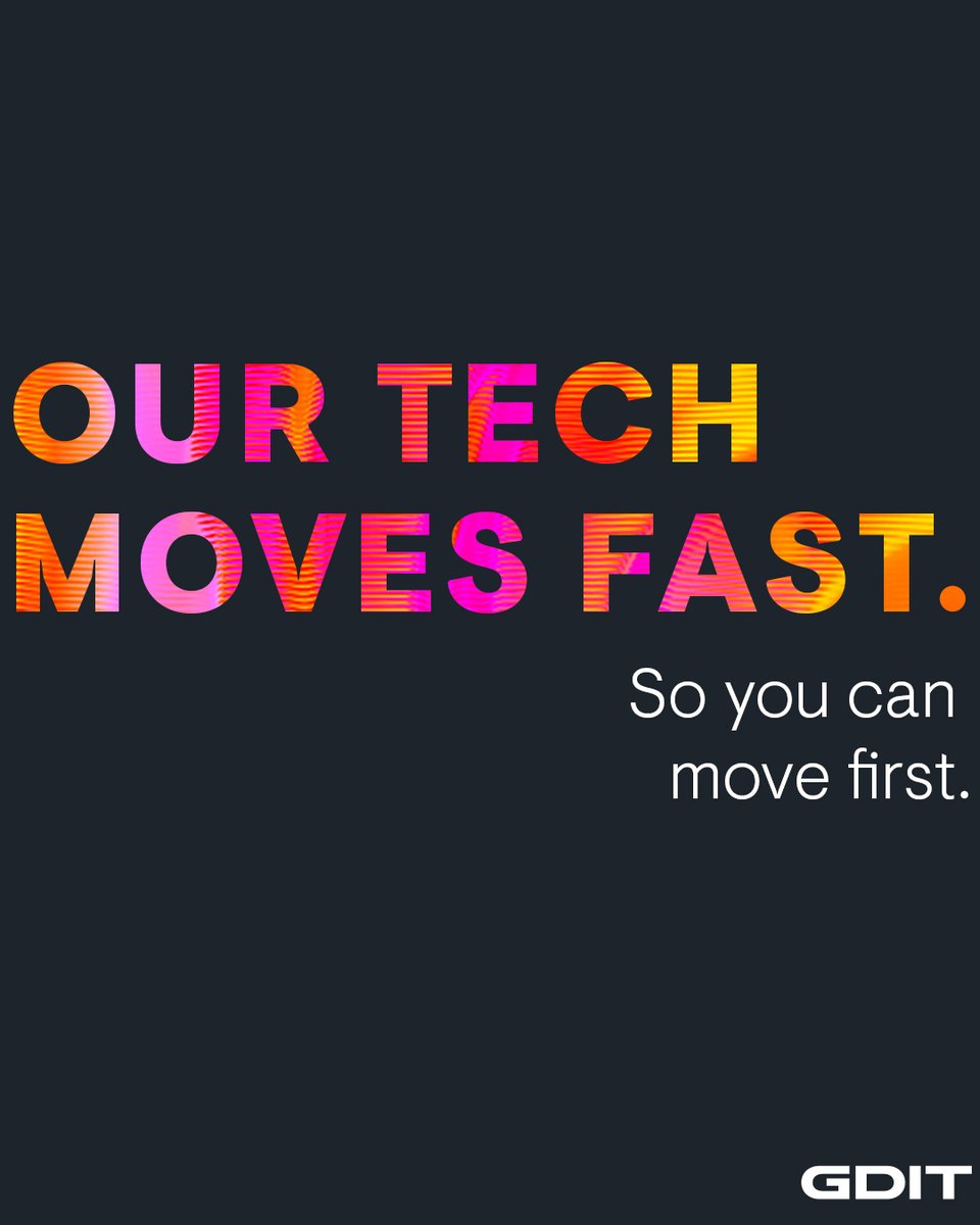 GDIT designs and delivers technology that moves at mission speed. From cyber to AI, our systems work in the most complex environments. 

Learn more: gdit.com/technology-for…