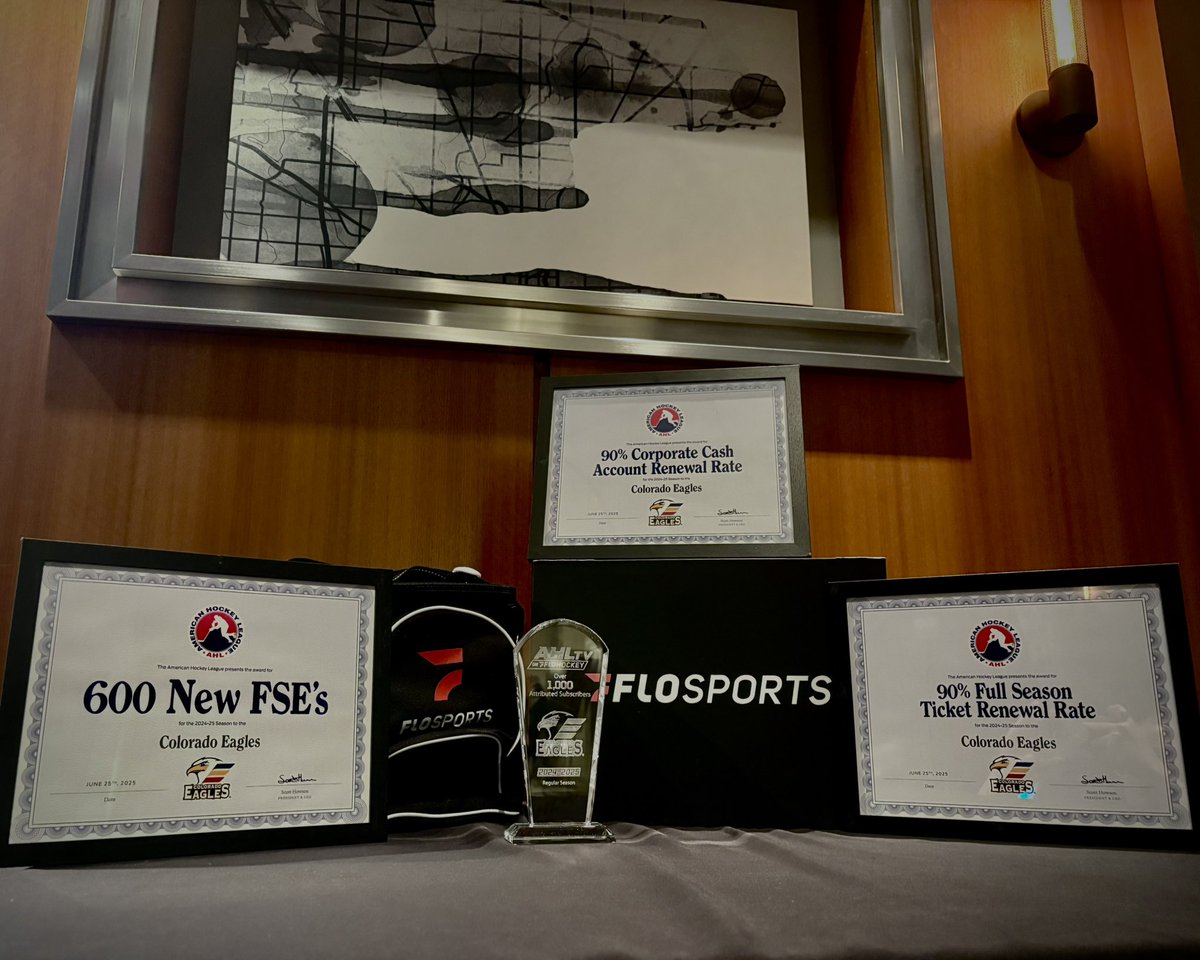 We had an incredible time at the #AHLMeetings this year in Indianapolis! We got a few new pieces of hardware for the office and celebrated being part of the 3 teams that broke 1,000 subscribers on FloHockey. Couldn’t do it without you #EaglesCountry!