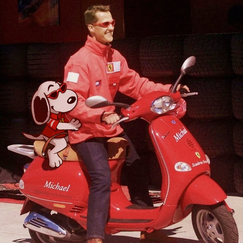 i like michael schumacher and snoopy