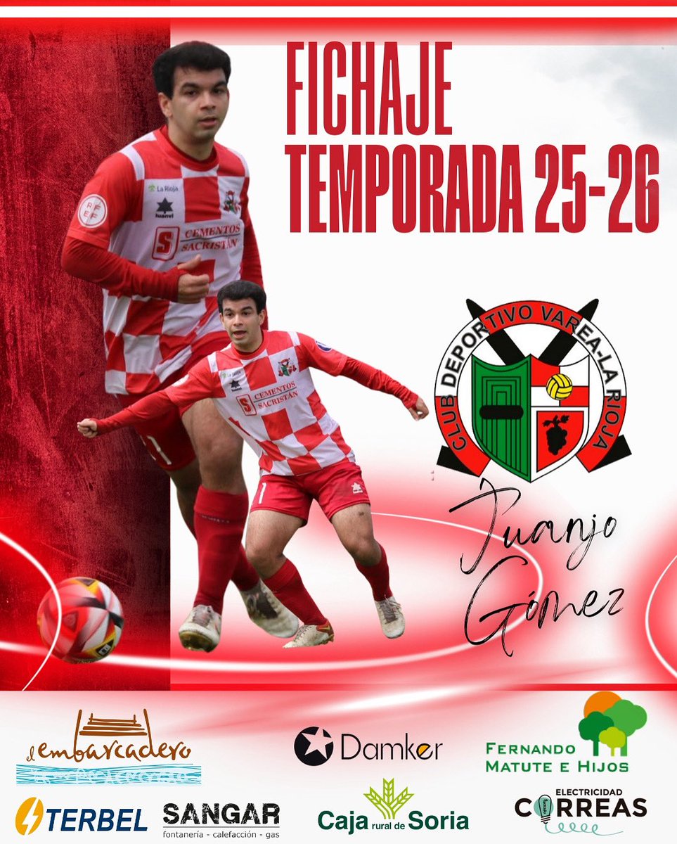 COMUNICADO OFICIAL | FICHADO

~CENTROCAMPISTA:

➡️ JUANJO GÓMEZ vuelve a casa tras ascender con el Naxara. Jugador de calidad, trabajo y compromiso para el centro del campo del equipo.

¡Vuestros éxitos serán los nuestros! ❤️

#cdvarea⚪🔴
