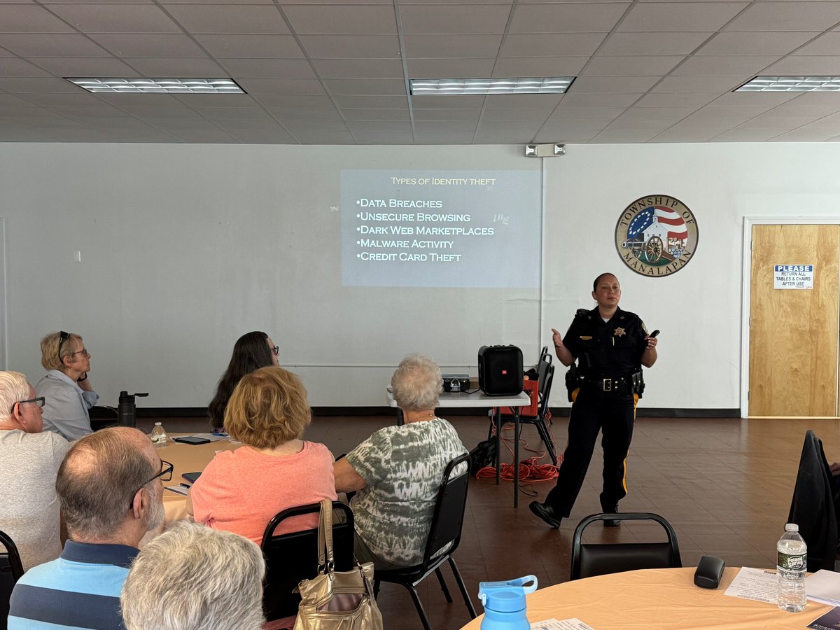 S/O Jasmin Colon presented Fraud Protection at the Manalapan Senior Ctr,as she shared how to recognize scams,protect personal info&amp;report suspicious activity.S/O Colon's efforts help empower seniors to stay informed.@SheriffGolden thx all for the interest in this important topic.