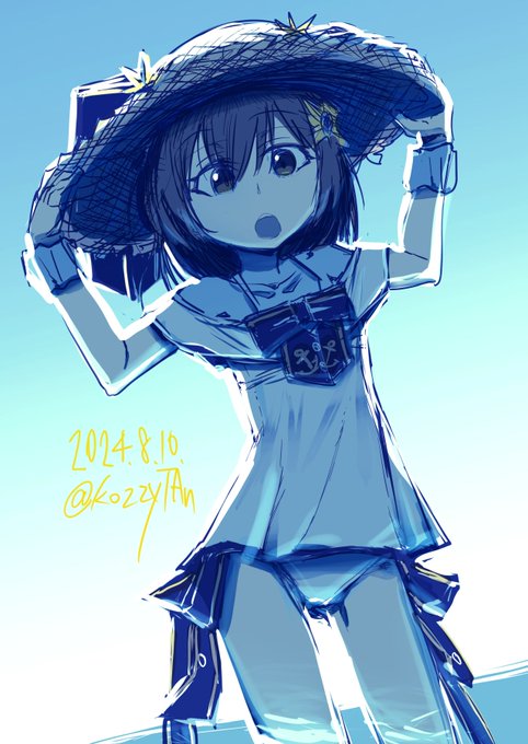 #無言で帽子をかぶったイラストを貼る見た人も貼る