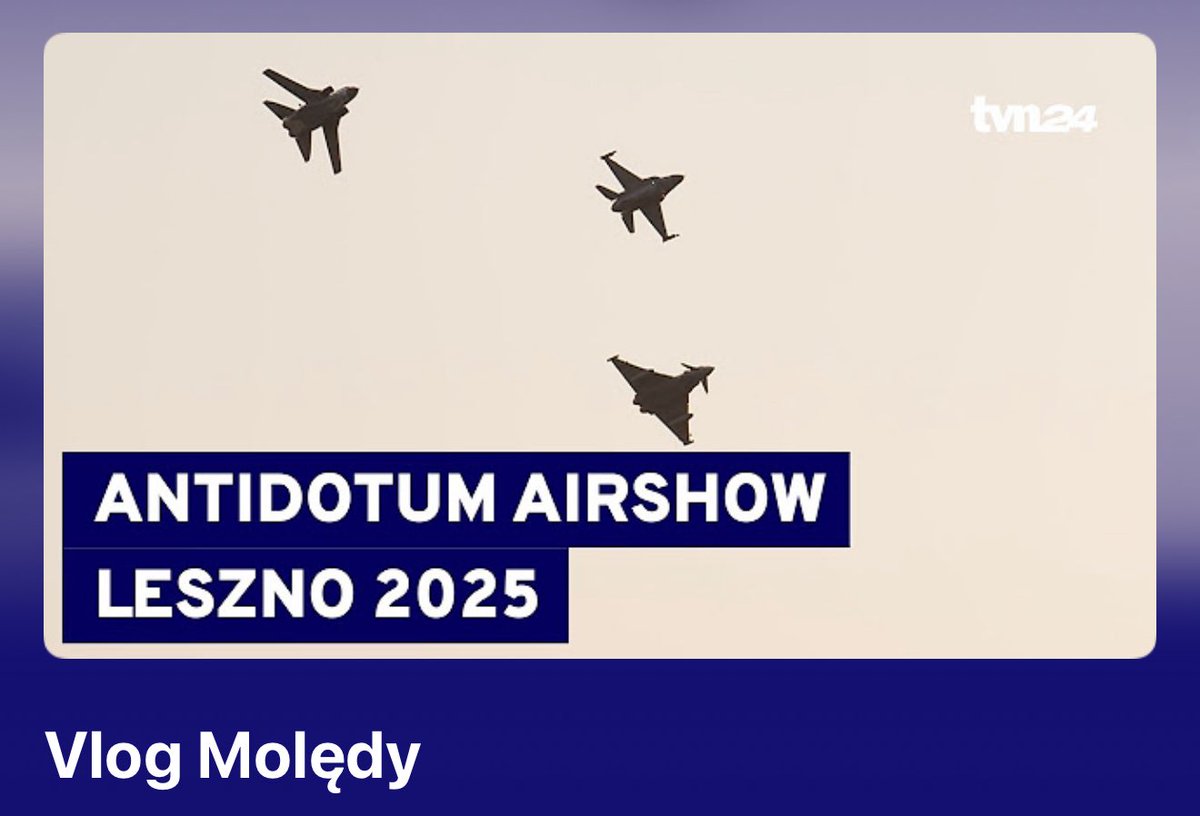 arturmoleda's tweet image. Na pokazach lotniczych w Lesznie naprawdę się działo!🔥 najnowszy odcinek mojego vloga prosto z linii montażowej 😄⤵️
youtu.be/XcVG1WDI5OU?si…