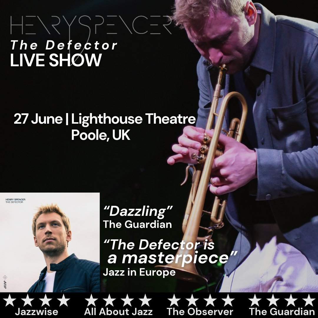 Tomorrow night! Looking forward to this @lighthousepoole + pre-show Q&amp;A 
📀Signed #vinyl +CDs avail there. 
Listen to the album #thedefector everywhere online⁠ 
#fridaynight #poolejazz #livejazz #JazzNight #QnA #DorsetJazz #UKJazzScene #PooleLiveMusic #trumpet #guitar