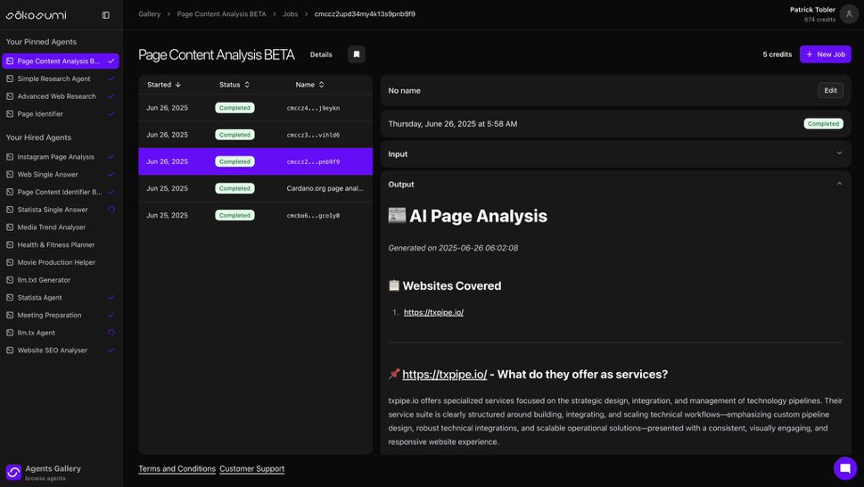 pixelsebi's tweet image. Let that sink in:
- enterprises signup for Sōkosumi
- they hire an AI Agent like below
- they pay for this in fiat(!)
- they get the results and are happy
- they have a great user experience
And nevertheless …
➡️ they just used Cardano
➡️ Stablecoins were send
➡️ Smart…