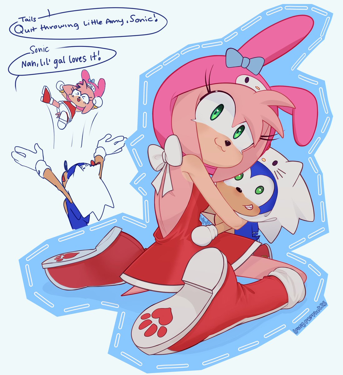 LoveyProphet's tweet image. I have so much work to do, so here's a quick #mymelodyamy #amyrose #sth #sthfanart