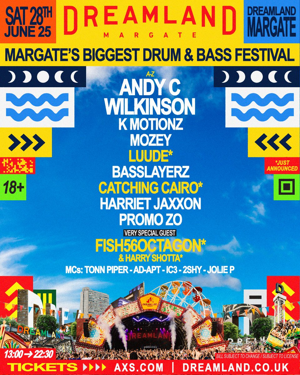 This Saturday Margate Drum &amp; Bass Festival returns to Margate 🙌  Before your visit, check out our important FAQ's for this event here 👉 bit.ly/4id4zCC

Share your picture-perfect moments with us by tagging your photos, videos and stories with #dreamlandmargate 📷