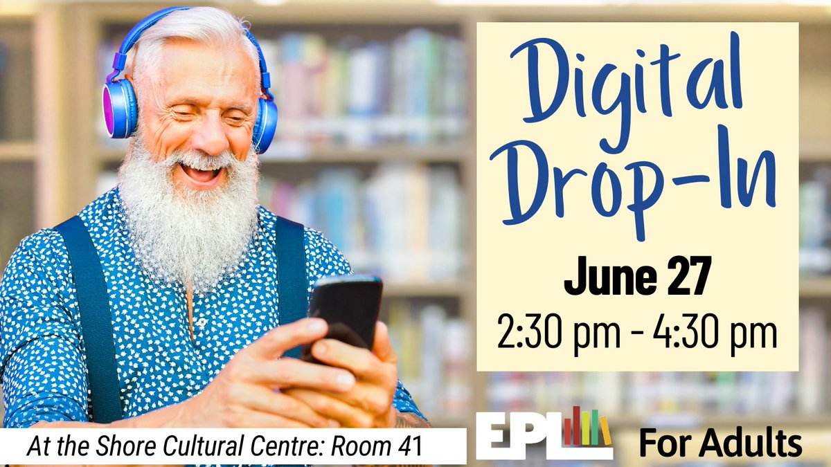 EuclidLibrary's tweet image. Stop by the Shore Cultural Centre at 291 East 222 St., Euclid in Room 41 on June 27, 2:30 pm -4:30 pm to get help with your phone, tablet or laptop. No appointment necessary,
Bring your device, password &amp;amp; charging cord! For adults.
#OurEuclid #devices