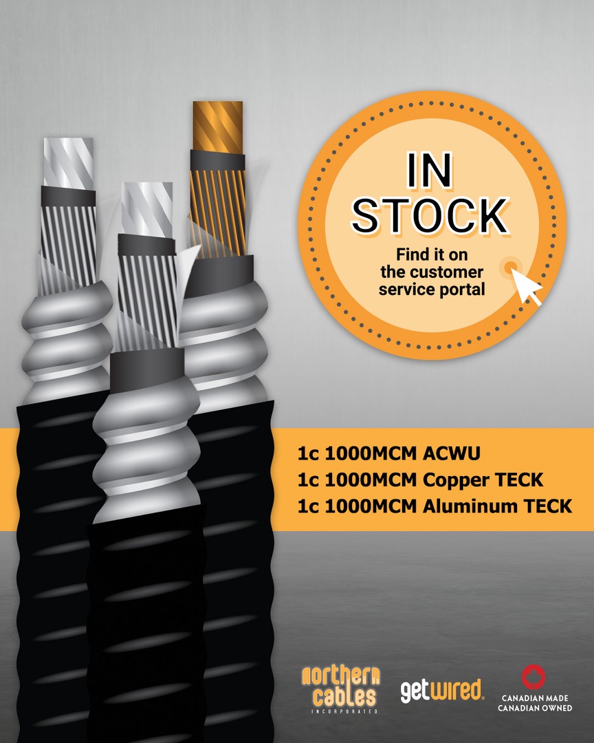 We’ve got what you need.

👉1c 1000MCM ACWU, 1c 1000MCM Copper TECK, and 1c 1000MCM Aluminum TECK are in stock. Ready when you are!

Visit: portal.northerncables.com/login

#NorthernCables #InStockNow #ElectricalIndustry #WireAndCable #GetWired