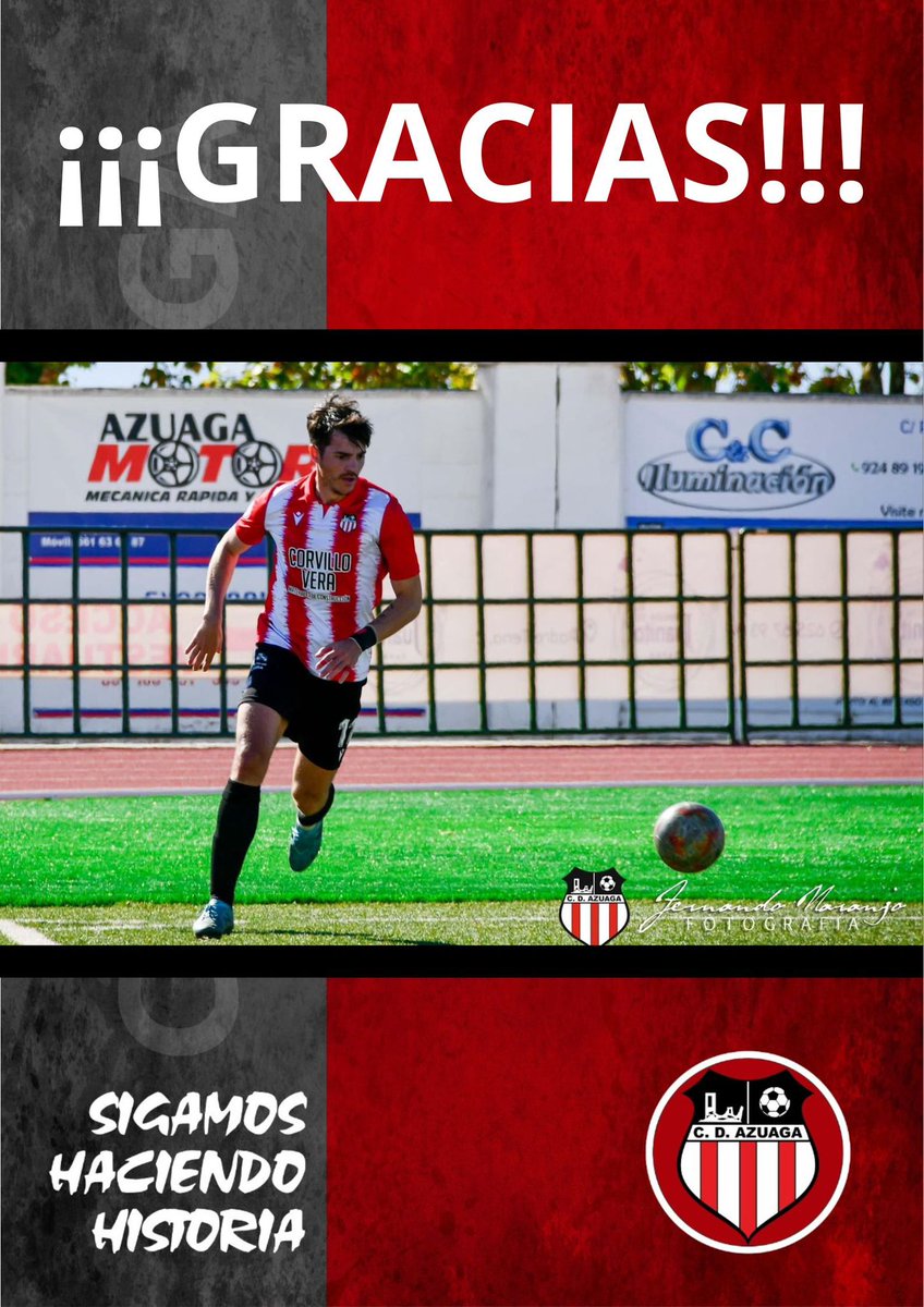 cdazuaga's tweet photo. TEMPORADA 25-26 | BAJA

Tras seis temporadas y treinta y nueve goles (máximo goleador histórico del CD Azuaga en Tercera División),CHEPE  no continuará de rojiblanco la próxima temporada. Desde aquí queremos agradecer su entrega durante todo este tiempo y desearle mucha suerte... https://t.co/aXbaWVj6wE