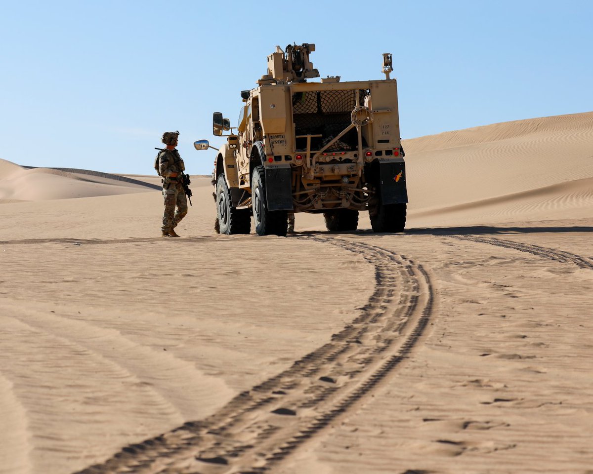 iiiarmoredcorps's tweet image. Soldiers from the 759th MP Battalion support JTF–Southern Border operations in Yuma, AZ, conducting patrols, surveillance, and equipment checks to enhance border security and counter illicit activity under U.S. Northern Command.
@USArmy | @USNorthernCmd | @DeptofDefense
