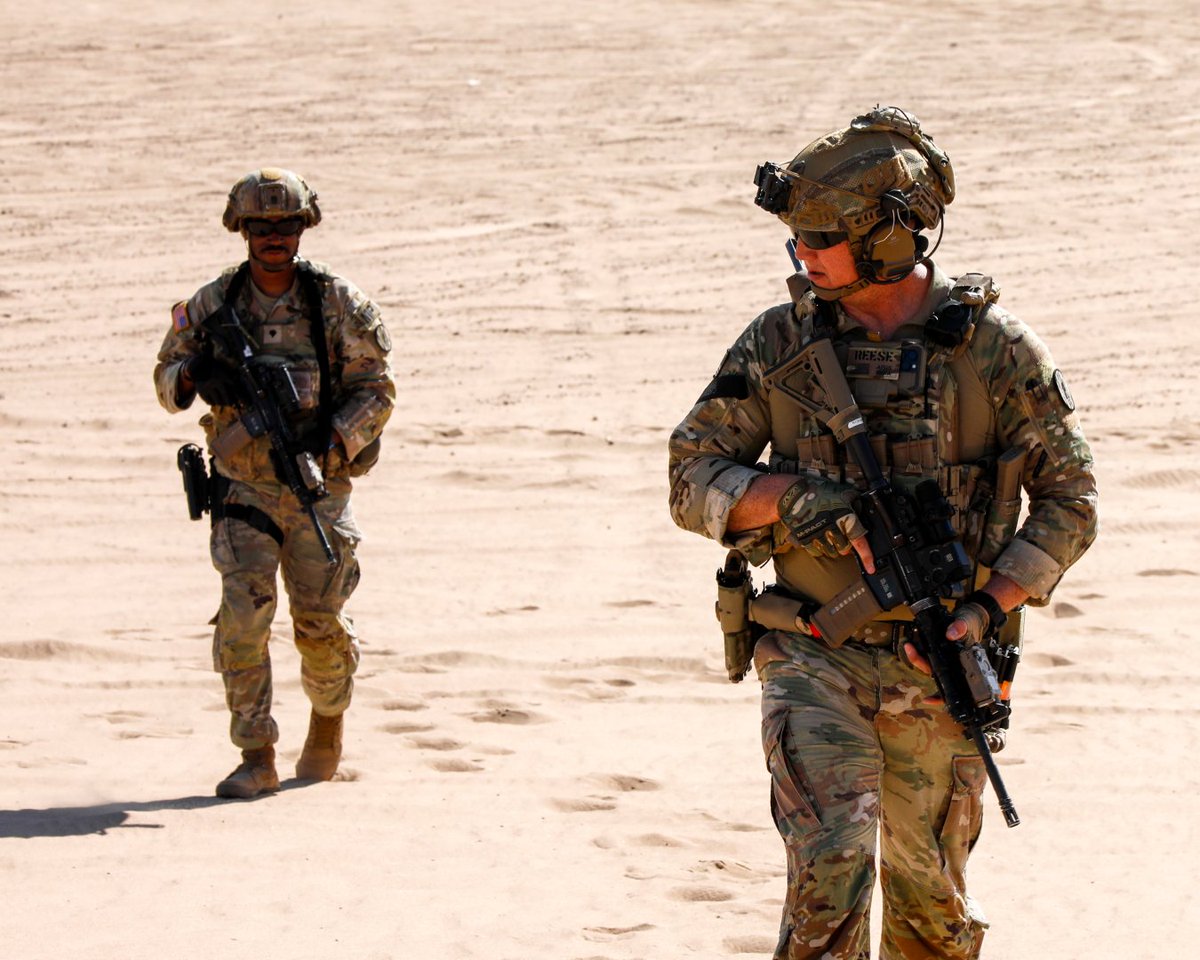 iiiarmoredcorps's tweet image. Soldiers from the 759th MP Battalion support JTF–Southern Border operations in Yuma, AZ, conducting patrols, surveillance, and equipment checks to enhance border security and counter illicit activity under U.S. Northern Command.
@USArmy | @USNorthernCmd | @DeptofDefense