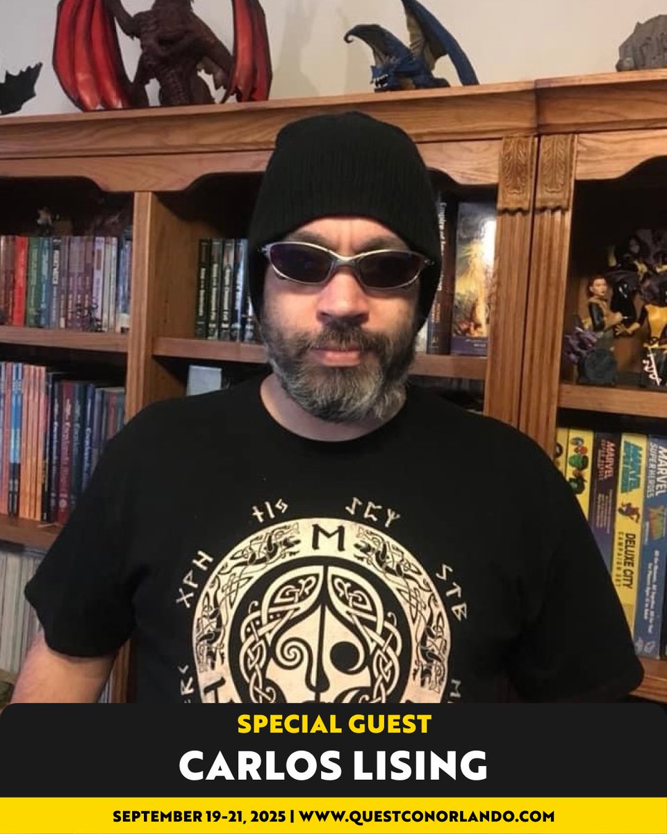 Please welcome Carlos A.S. “The Rook” Lising to #QuestCon2025!

Lead designer &amp; founder of casl Entertainment®, Carlos crafts immersive RPGs inspired by the classics.

🔗 caslEntertainment.com
🎟️ questconorlando.com

#QCO #SpecialGuest