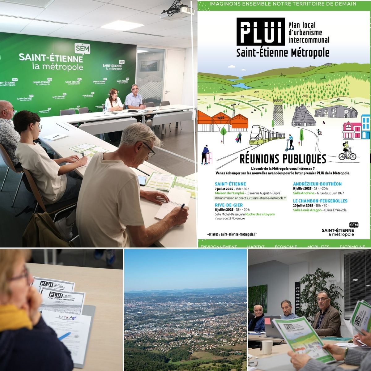 [Concertation] L'avenir du territoire se construit avec vous ! 4 réunions publiques organisées en juillet pour présenter le Plan local d'#urbanisme intercommunal de #SaintEtienne Métropole. Les dates ici 👉 plui.saint-etienne-metropole.fr