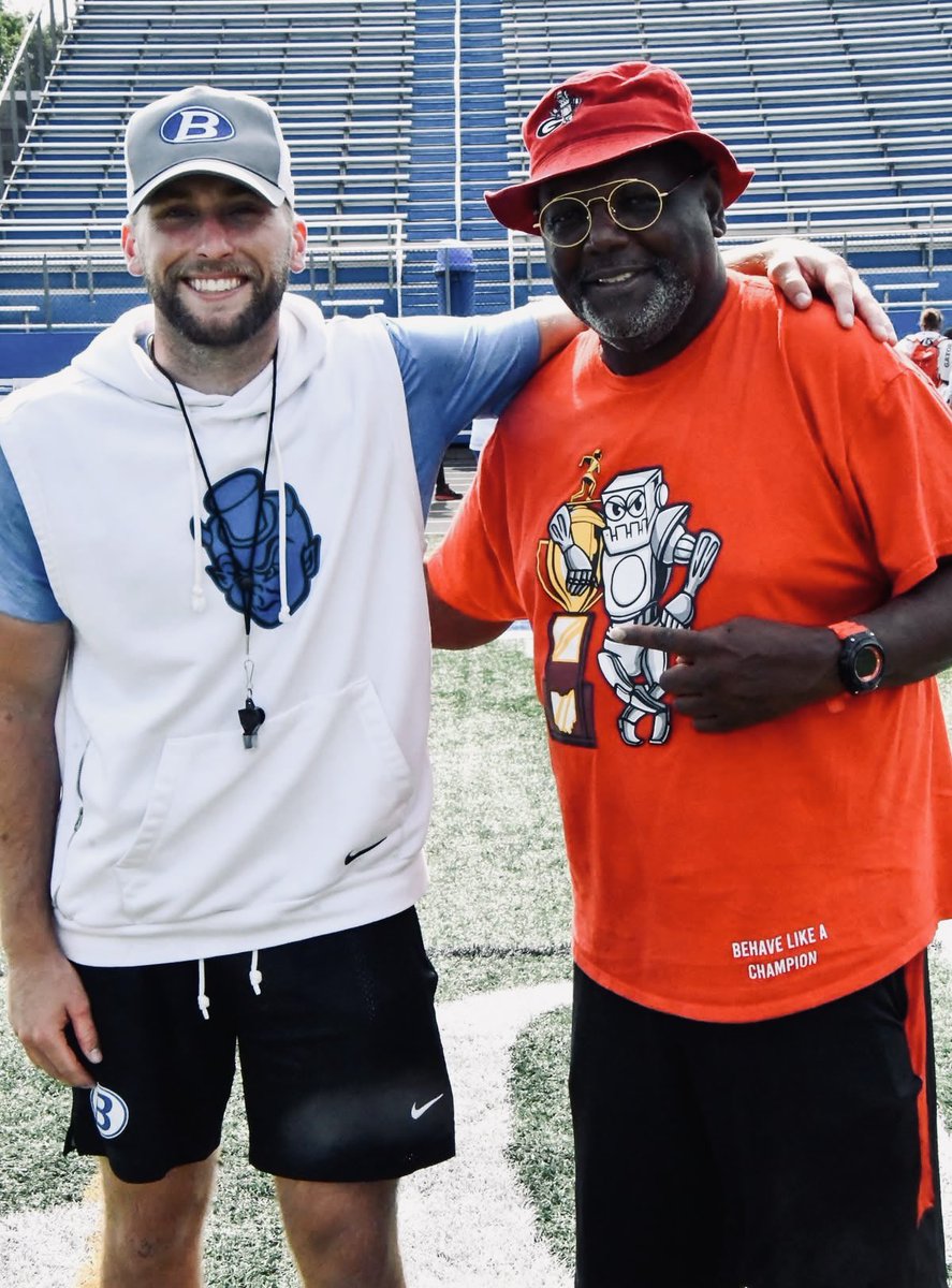 wickhsfb's tweet photo. 🏈 We’d like to thank Coach Ted Ginn Sr. for bringing his Glenville program over to participate in a 7on7 / Linemen Challenge with our athletes @ Brunswick. We both got better on Tuesday, endured the heat, but most importantly as you can tell by the 📸 we had a fun outing! 🔵🔴 https://t.co/gvRAb1Y1lt
