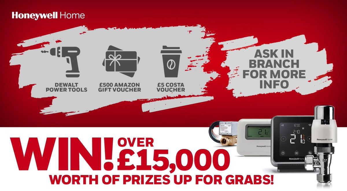 TradeHelp Network (@tradehelpuk) on Twitter photo Shop Honeywell Home at James Hargreaves by the end of the month!
Until the 30th June 2025, every £50 you spend on Honeywell Home products at any James Hargreaves branch earns you a digital scratch card, giving you a chance to win loads of prizes.
bit.ly/4emNRzR Shop Honeywell Home at James Hargreaves by the end of the month!
Until the 30th June 2025, every £50 you spend on Honeywell Home products at any James Hargreaves branch earns you a digital scratch card, giving you a chance to win loads of prizes.
bit.ly/4emNRzR