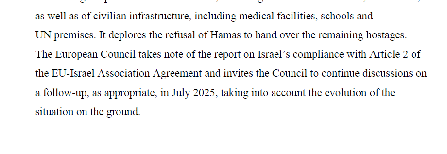 #EUCO latest: Leaders disagree on what to do next with the review of the EU-Israel Association Agreement and delay any possible decisions until at least 15 July.

Final conclusions ⬇️