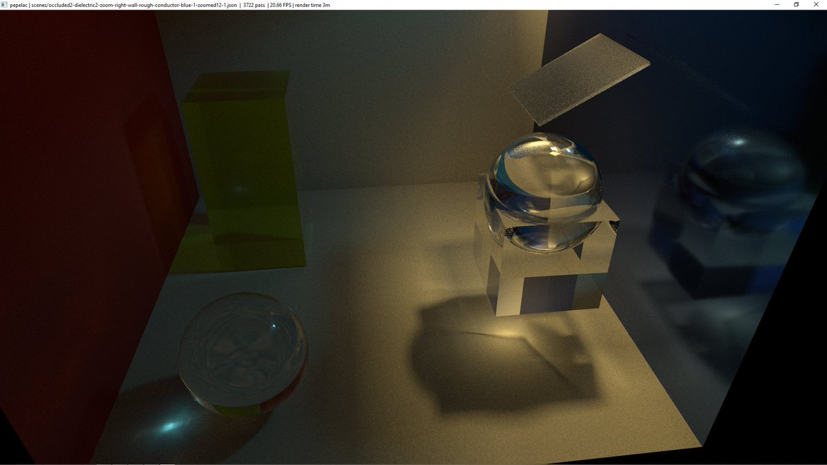 #sppm #rough #dielectric #conductor #ray #tracing #pathtracing #glass #mirror #caustics
1min, 3min