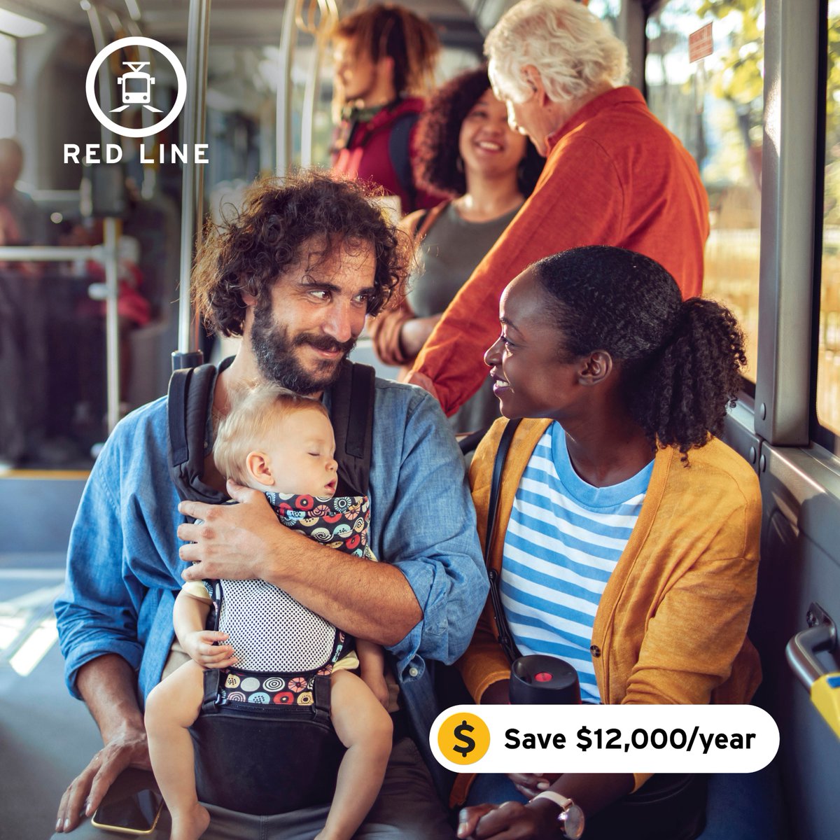 redlinemaryland's tweet image. Households that rely on transit can save over $12,000 a year. The Red Line helps lower the cost of living and puts money back in families’ pockets.
(Source: Greater Washington Partnership)
#TransitSavings #RedLineBaltimore #CostOfLiving #RedlineBaltimore