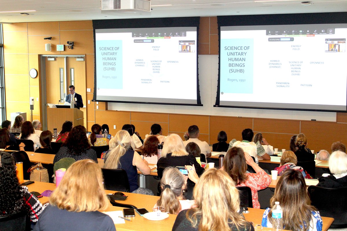 URI_Nursing's tweet photo. Dean Danny Willis delivered the keynote address Thursday morning to kick off the International Association for Human Caring annual conference, which the URI College of Nursing is hosting at the Rhode Island Nursing Education Center in Providence through June 28. https://t.co/lJ8Mw3uUSc
