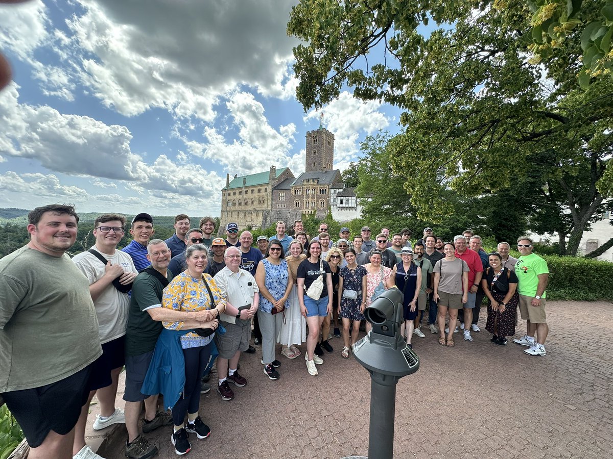 Our #SBCReformation25 team visiting the Wartburg Castle near Eisenach where Martin Luther, while in hiding post-Diet of Worms, translated the NT into German in less than 3 months.