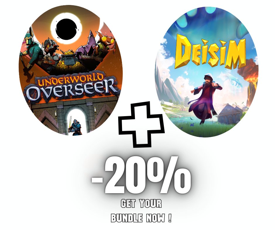 DeisimGame's tweet image. Curious about our games? Now’s the perfect time...grab the bundle and save!
#godgame #deisim #vr #quest #pico #steamVR #steam #sandbox #steamdeck #steamdeckverified