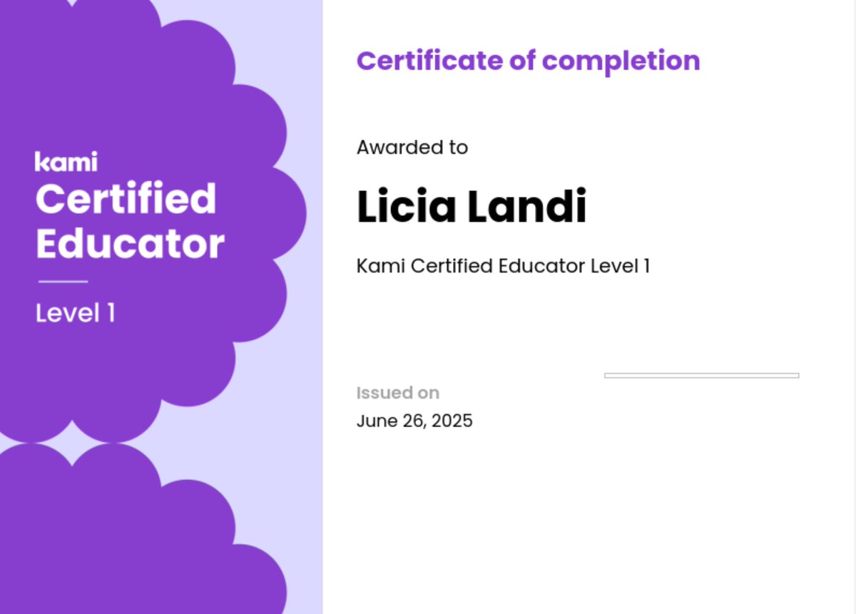 LiciaLandi's tweet photo. #Kami Certified Educator level 1 e level 2: due percorsi per facilitare inclusione, accessibilità e interattività nell'insegnamento.
#kamieducator #formazioneprofessionale #didatticadigitale #edtech https://t.co/1doNyoNeeI