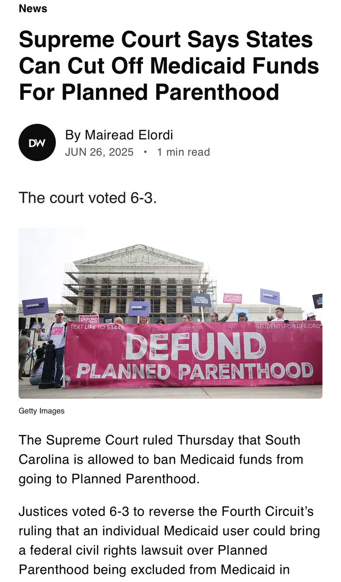 Supreme Court helping us save babies.