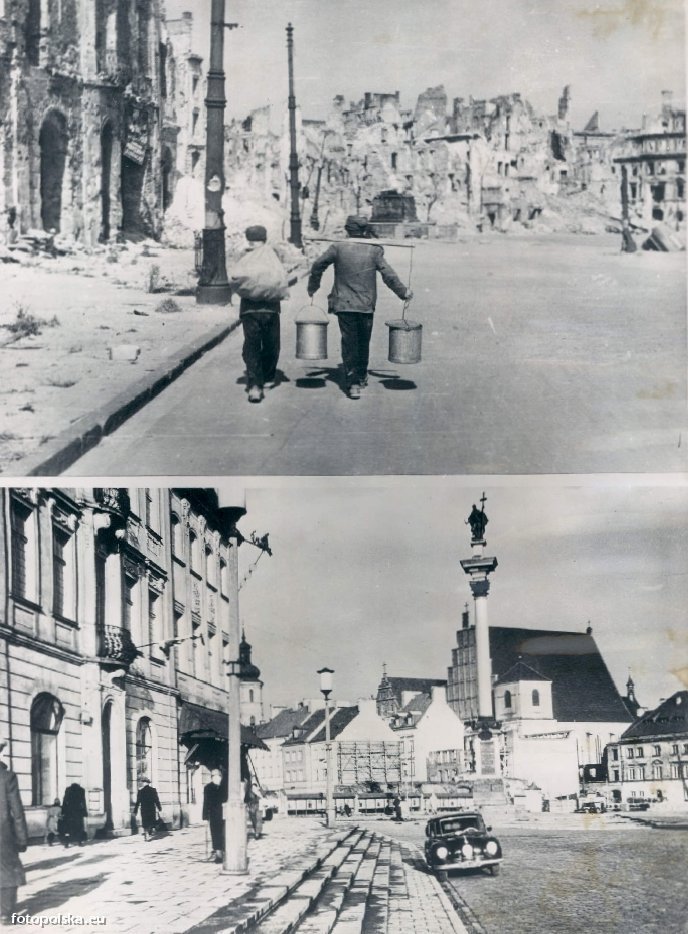 DawnaPolska's tweet photo. Plac Zamkowy w Warszawie w 1945 i 1955 r.
#Polska #dawnaPolska #historiaPolski #Mazowsze #Warszawa #stolica #stolicaPolski #PlacZamkowy #PlacZamkowywWarszawie #kolumnaZygmunta #katedra #katedraśwJana #XX_wiek #IIWW #wojna #IIwojnaswiatowa #zniszczeniawojenne #zniszczeniawarszawy https://t.co/2SGL9BdEy2