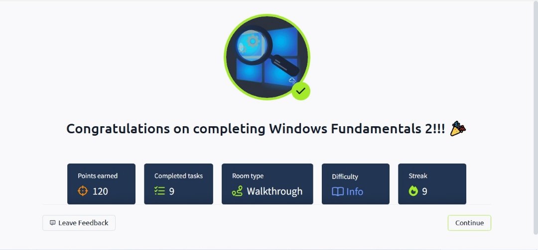 RitaH83690's tweet image. join the community for your challenge 👉 skool.com/cyber-careers-…

Gained valuable insights into Windows system configuration, troubleshooting, and management. Ready to apply this knowledge to optimize and secure Windows systems! 💡 #TryHackMe #WindowsFundamentals #Cybersecurity