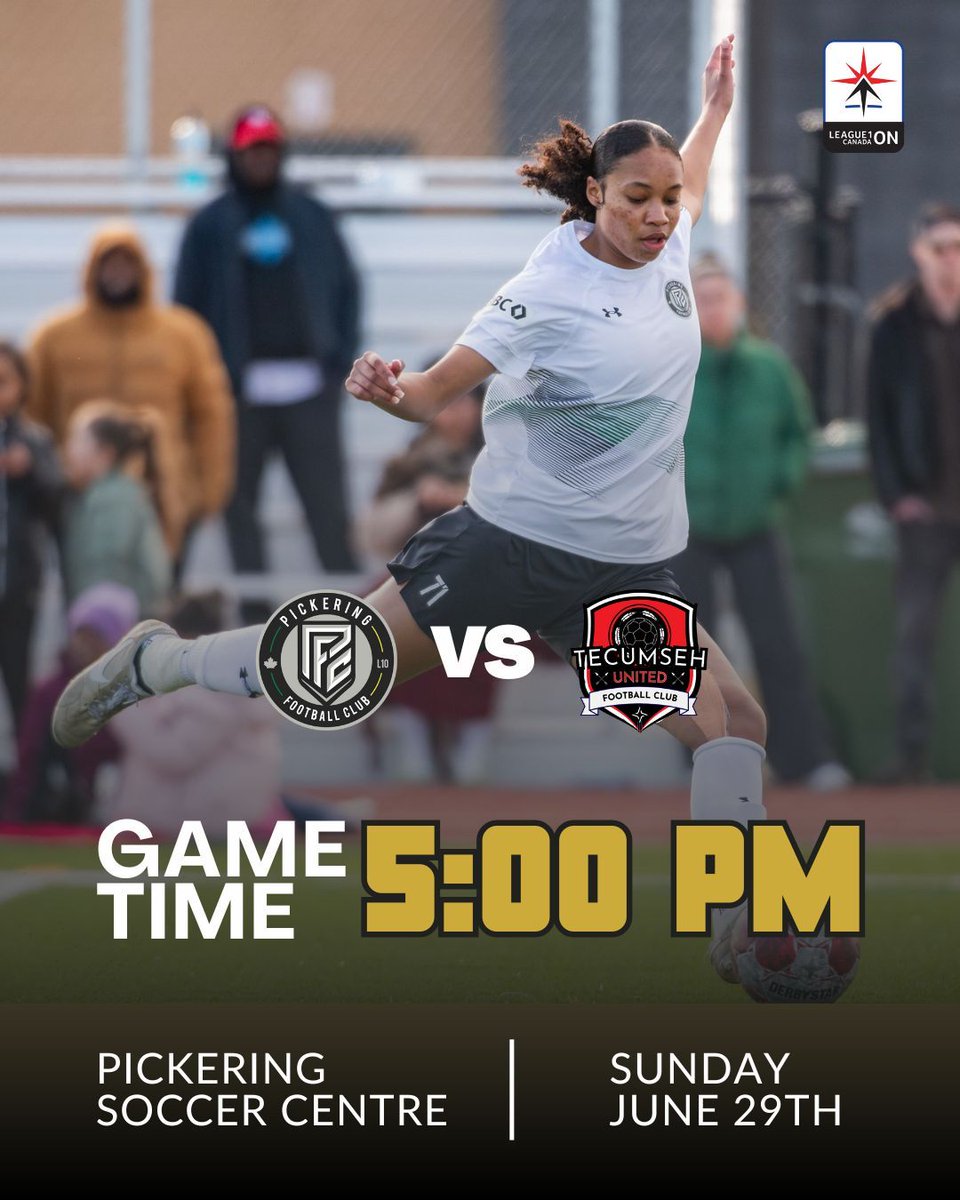 PickeringFC's tweet photo. 🔥 GAME DAY! Catch the PFC L1O Women in action vs. Tecumseh United FC!
📅 Sunday, June 29
🕔 5 PM
📍 Pickering Soccer Centre
🎟️ Get your tickets: https://t.co/O36e1UDC78
Let’s fill the stands and rep #PFCProud!
#ChampionshipDivision https://t.co/ZwK2YwKL47