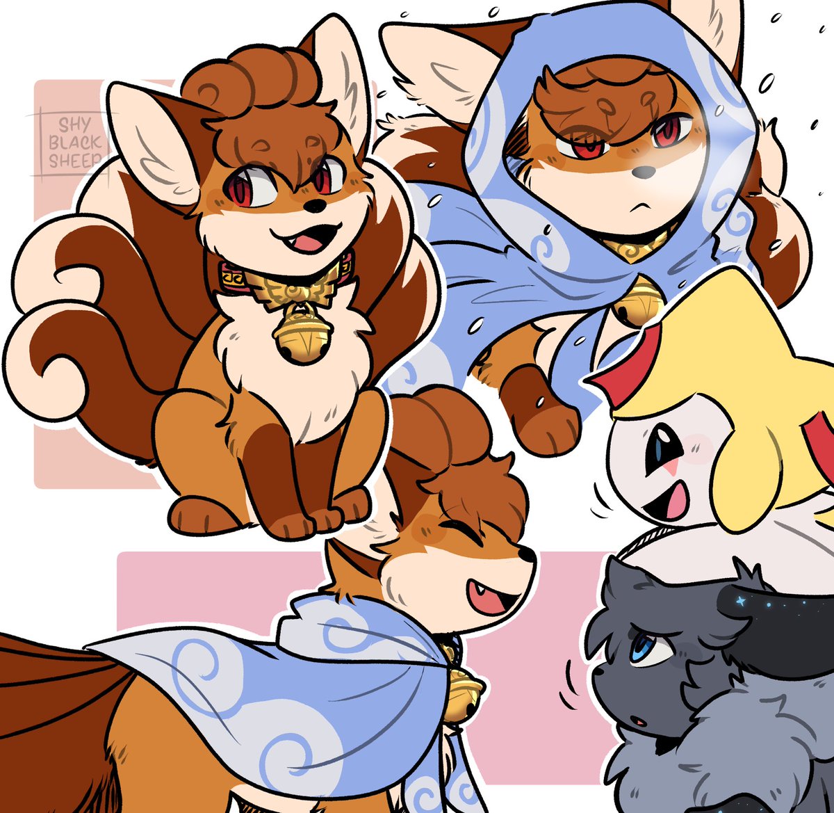 More draws of Suzu. 🦊🔔
- - - 
💫: toyhou.se/shyblacksheep/…