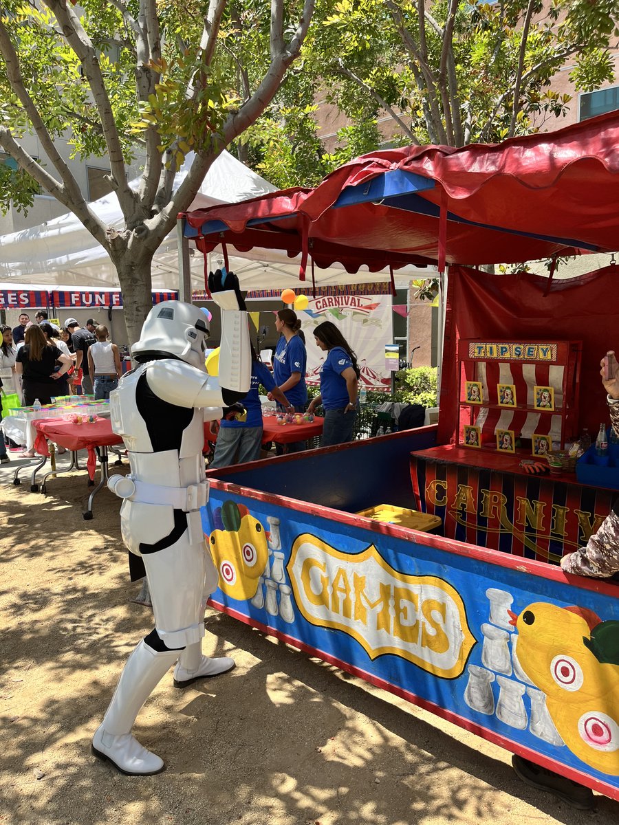 #TBT to a sunny afternoon when our Pediatric Hematology Oncology team hosted the 15th annual Summer Carnival to honor pediatric cancer patients and their families during #CancerSurvivorsMonth. 💙 Survivors reunited with care teams, and families enjoyed games, food, &amp; activities.