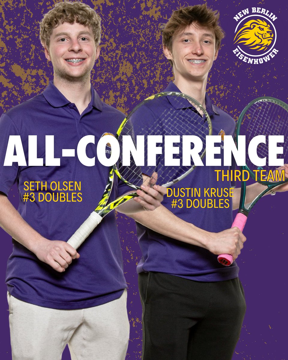 Congrats to Dustin Kruse &amp; Seth Olsen for earning 3rd Team All-Conference at #3 Doubles!