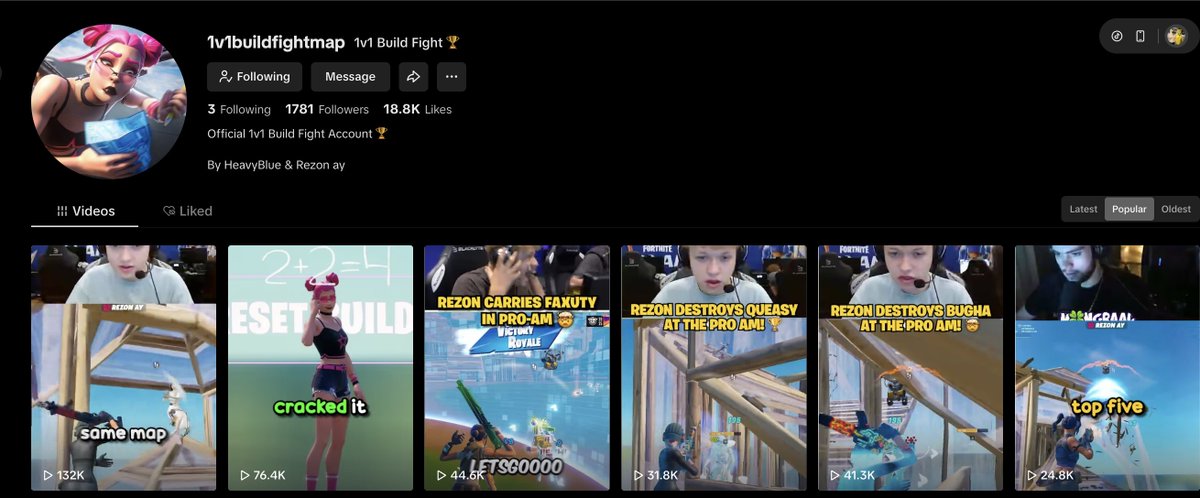 Conjurings1x's tweet image. Solid first month building @rezonayy's 1v1 map socials organically 🔥
Going to break it all down in a video soon.
If you have a competitive map and pros are playing it, this is the easiest time to capitalize on views.