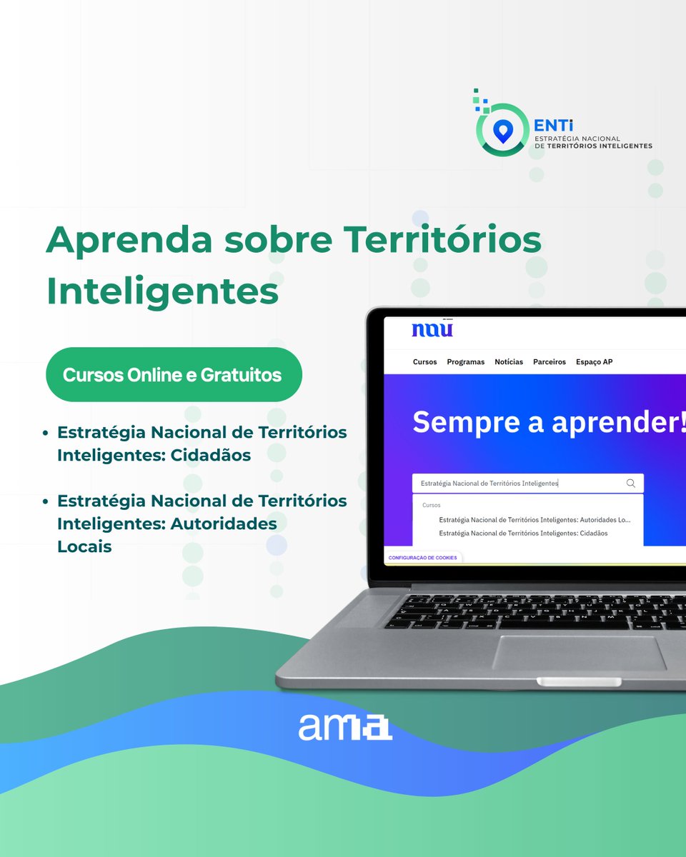 🌍 Quer saber mais sobre territórios inteligentes?

Agora pode fazê-lo com os cursos da Estratégia Nacional de Territórios Inteligentes, da Academia AMA na <a href="/PlataformaNau/">NAU</a> .

Inscreva-se aqui: nau.edu.pt

#AmaGov #TerritóriosInteligentes #ENTI #NAU #ConstruirOFuturo