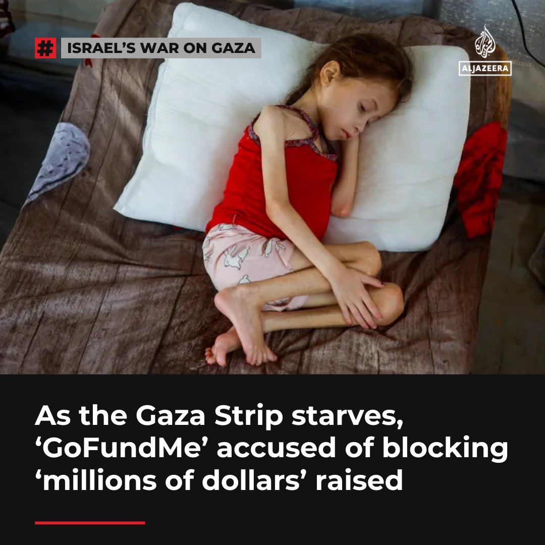GoFundMe has been accused of blocking “millions of dollars” of life-saving aid from reaching the starved Gaza Strip, by charity leaders, activists and desperate Palestinians.

Read more: aje.io/q4hvlt