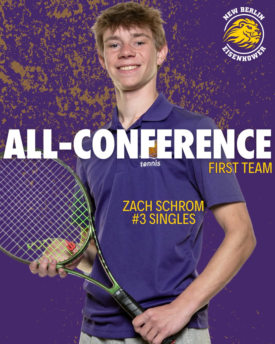 Congrats to Zach Schrom for earning 1st Team All-Conference at #3 singles!