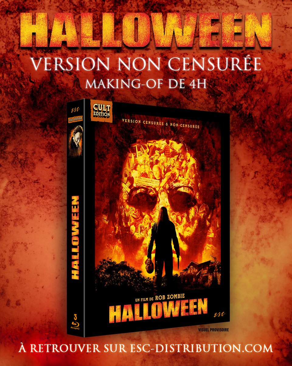 ESC_Films_'s tweet image. 🎃 LANCEMENT DES PRÉCOMMANDES DE HALLOWEEN de Rob Zombie en CULT'ÉDITION !

Le reboot culte de la saga HALLOWEEN arrive pour la première fois en BLU-RAY !
🩸 Précommandez juste ici 👉 bit.ly/ROBZOMBIEHALLO…