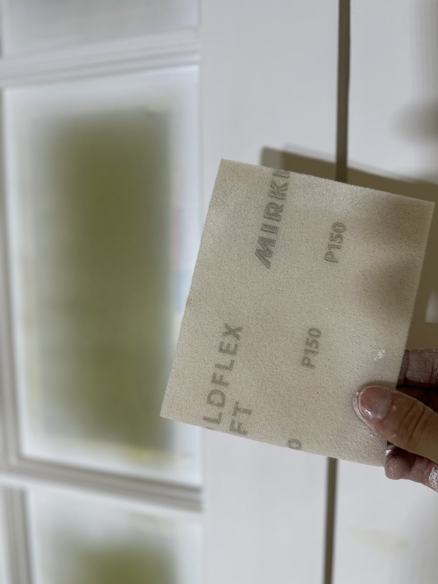 ‘Padding down’ is essential and what will really make a big difference to achieving a high quality finish. I use Goodflex pads to gently rub down the paint before I apply the final top coat. Ensure to clean thoroughly before painting. Dust is the devil.