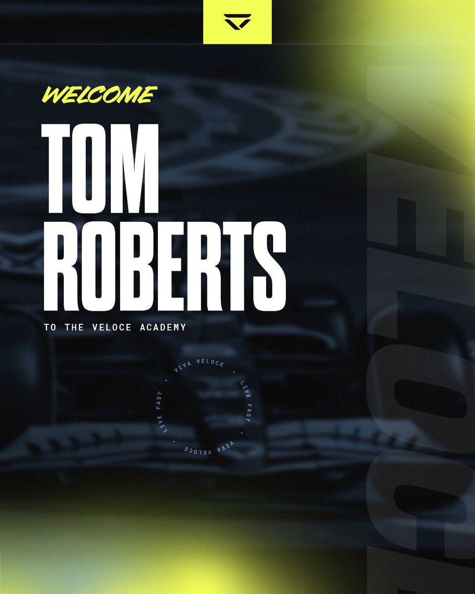 Veloce Academy (@veloceacademy) on Twitter photo NEW SIGNING | Tom Roberts ✍️
A big welcome to <a href="/TomRoberts_12/">Tom Roberts</a> who makes it signing number 3️⃣ of the day! 🥶
Tom has a wealth of experience and still has lots of room left to grow; we look forward to seeing his progress over F1 25! ✅
Welcome, Tom! 💜
#VivaVeloce NEW SIGNING | Tom Roberts ✍️
A big welcome to <a href="/TomRoberts_12/">Tom Roberts</a> who makes it signing number 3️⃣ of the day! 🥶
Tom has a wealth of experience and still has lots of room left to grow; we look forward to seeing his progress over F1 25! ✅
Welcome, Tom! 💜
#VivaVeloce