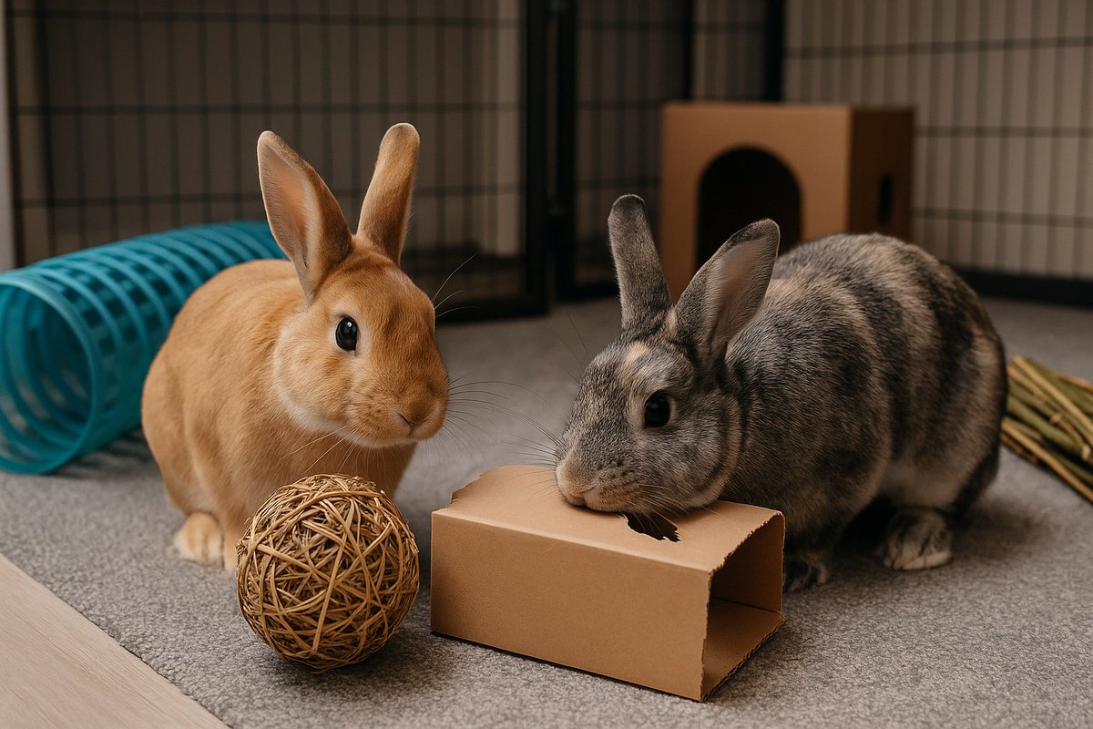 RspcaO's tweet photo. 🧠🐰 A bored bunny is an unhappy bunny.

Rabbits are curious, active, and clever – they need more than food and shelter to stay healthy.

From tunnels to digging pits, enrichment is essential to prevent stress and promote natural behaviour.

https://t.co/woE04xmBTR https://t.co/m0pcfXAbXM