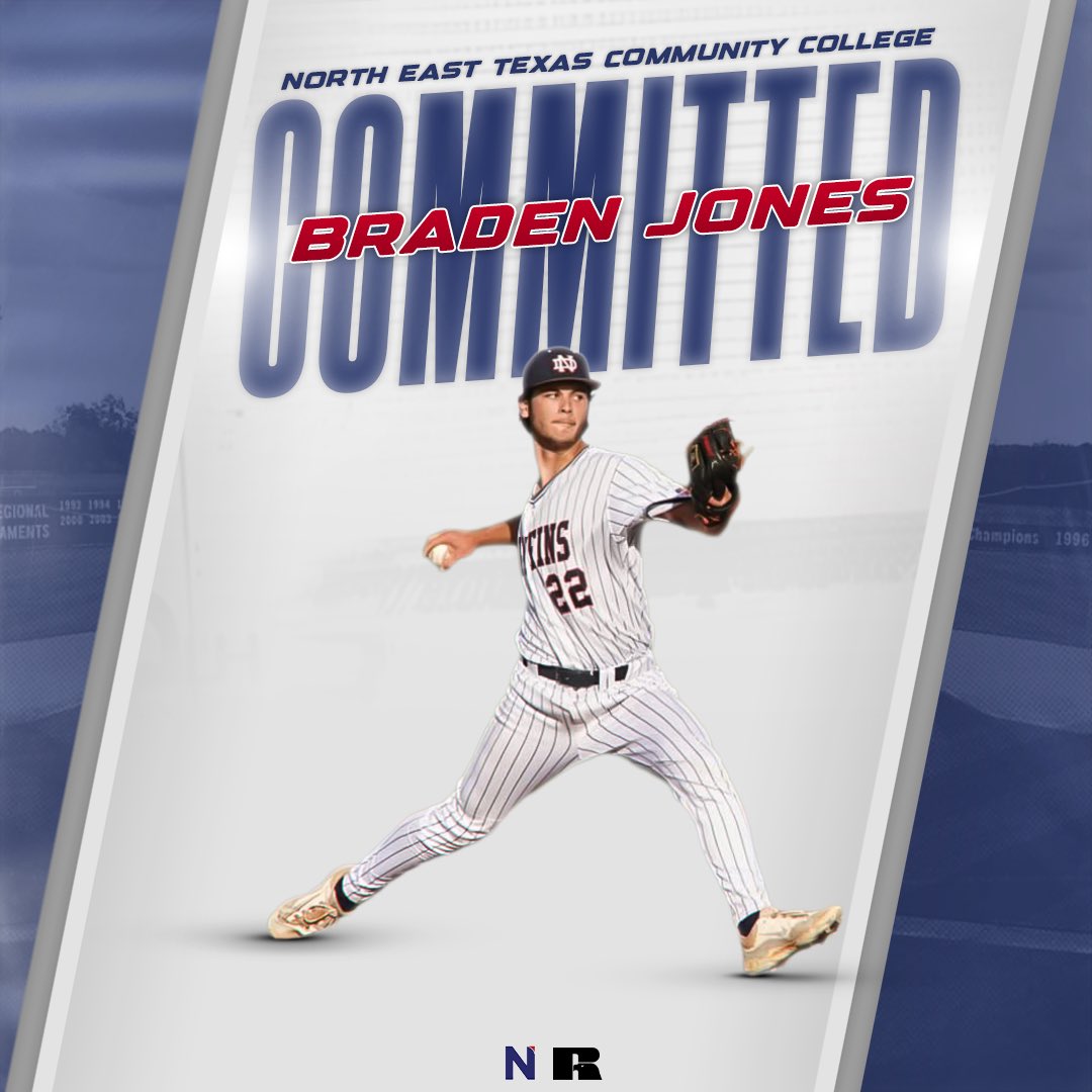 Braden Jones (@bradenbjj) on Twitter photo I’m extremely blessed to be able to announce my commitment to <a href="/NTCC_Baseball/">Northeast Texas Baseball</a> <a href="/touchet_trent/">Trent Touchet</a>
I couldn’t have to done without the help of so many people. Thank you to you all
<a href="/THEREALJOJONES/">J.O. Jones, Ph.D.</a> <a href="/CoachOdomND/">Bo Odom</a> <a href="/PaullyB21/">Paul Barton PB Performance</a> I’m extremely blessed to be able to announce my commitment to <a href="/NTCC_Baseball/">Northeast Texas Baseball</a> <a href="/touchet_trent/">Trent Touchet</a>
I couldn’t have to done without the help of so many people. Thank you to you all
<a href="/THEREALJOJONES/">J.O. Jones, Ph.D.</a> <a href="/CoachOdomND/">Bo Odom</a> <a href="/PaullyB21/">Paul Barton PB Performance</a>