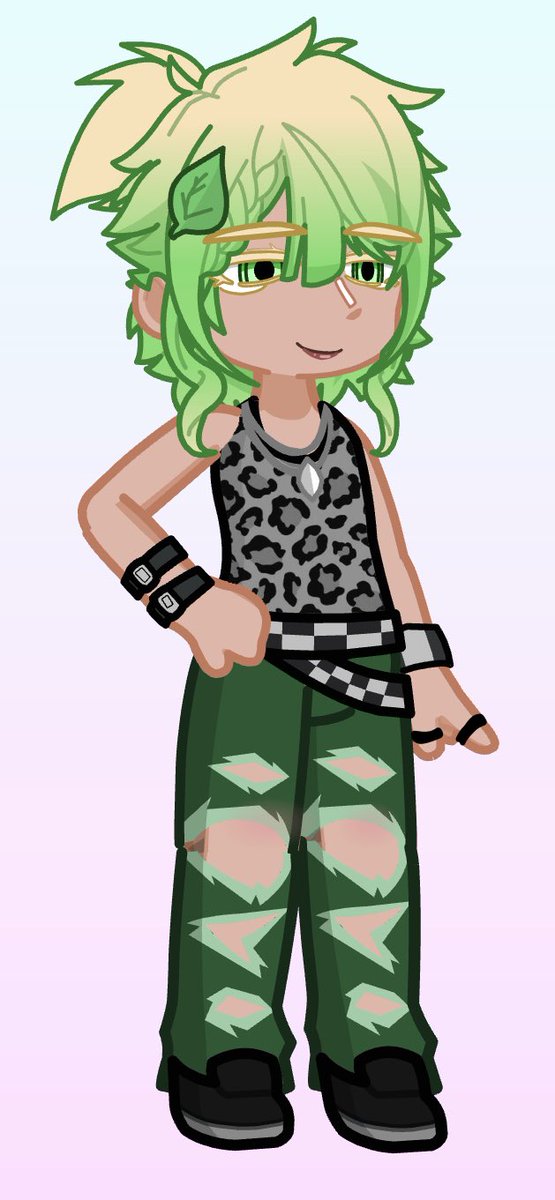 my secret is designing ocs on gacha first and editing them a bit look how hard he ate