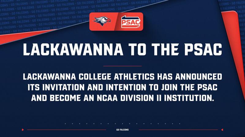 D2 College Football Spotlight (@d2fbspotlight) on Twitter photo Lackawanna College is making the leap.
The Falcons will transition from the NJCAA to NCAA Division II and have accepted an invitation to join the <a href="/PSACsports/">PSAC Sports</a> as the leagueβs 18th member.
A historic move...and the first of its kind for a JUCO football program.
#D2Football Lackawanna College is making the leap.
The Falcons will transition from the NJCAA to NCAA Division II and have accepted an invitation to join the <a href="/PSACsports/">PSAC Sports</a> as the leagueβs 18th member.
A historic move...and the first of its kind for a JUCO football program.
#D2Football