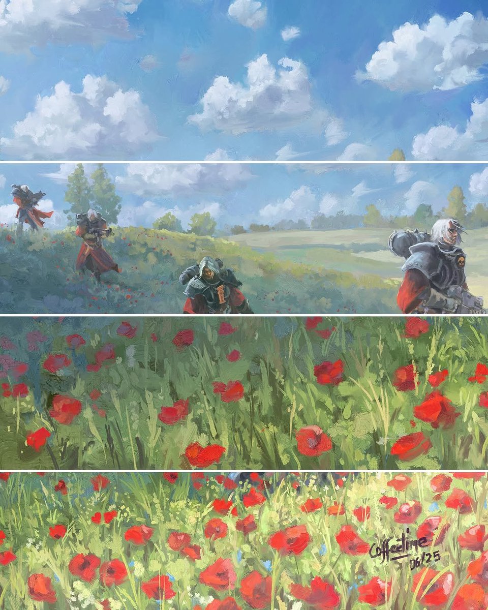 Monet + Adepta Sororitas - Ilustración sur Krita from IG: mr_coffee_time