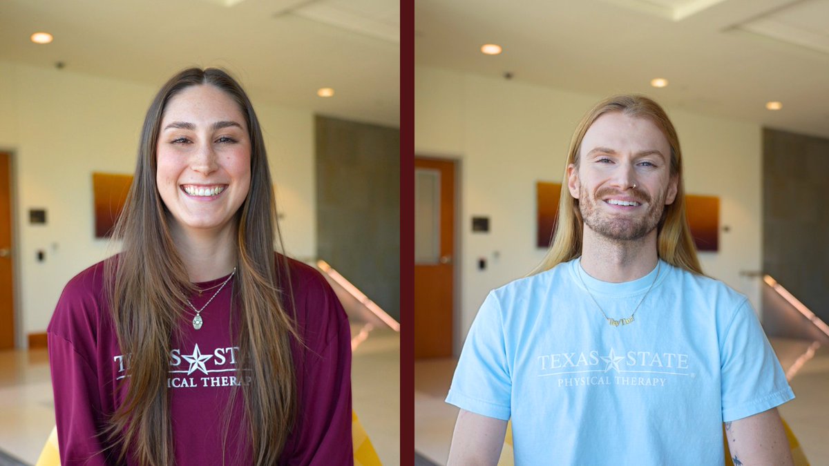 TXSTGradCollege's tweet photo. Our Doctor of Physical Therapy program is hosted on the Round Rock campus. Hear from our second-year students, Maggie Darr and Chris Whitehead, as they share their experiences so far.

🔗https://t.co/rZvIC4vzsm https://t.co/V5RHEok0MR