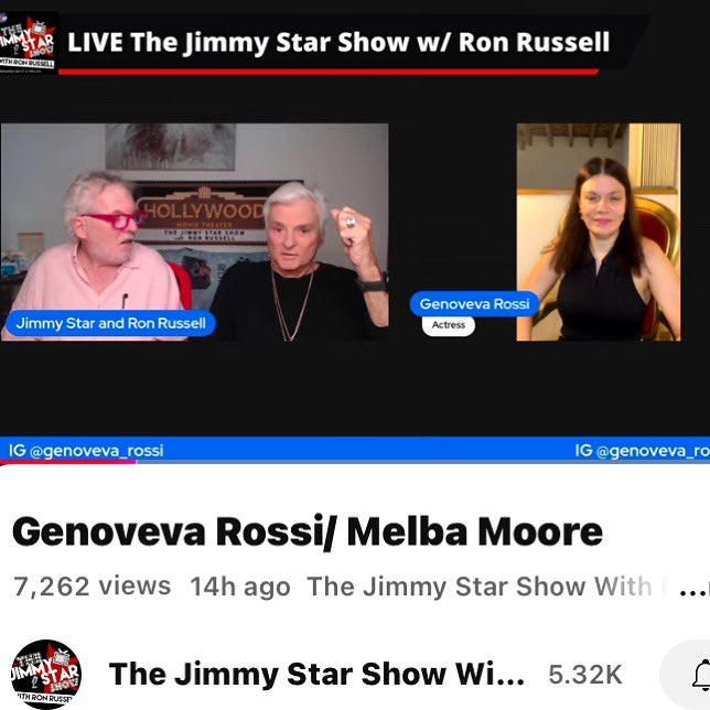 Check it out! I had a great time talking with Jimmy Star and Ron Russell on the Jimmy Star Show! Thank you for having me Jimmy Star

 #thisisjimmystarshowwithronrussell #genovevarossi #jimmystarshowwithronrussell #jimmystarentertainment #celebrity #horroricon